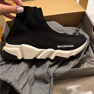 Balenciaga Monochrome Knit Sneakers